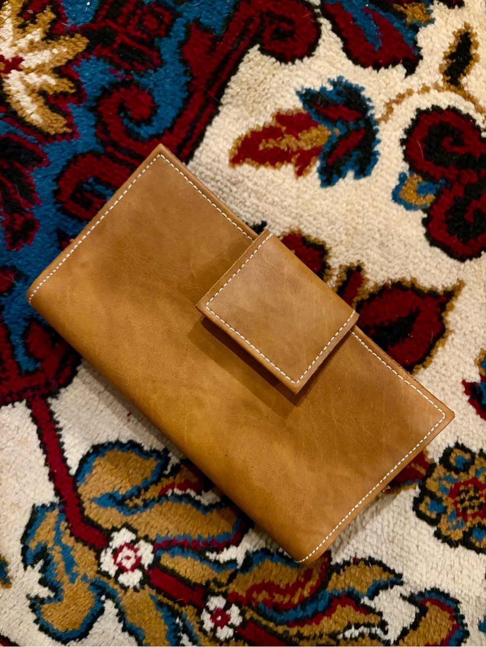 Vintage Billpak Genuine Leather Checkbook Wallet Organizer Clutch NOS